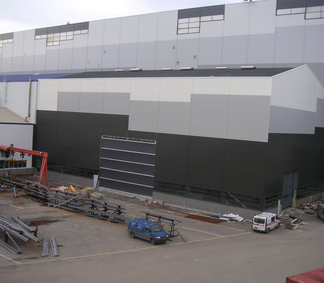 Skipshall konstruert og bygget av Robertson Nordisk AS